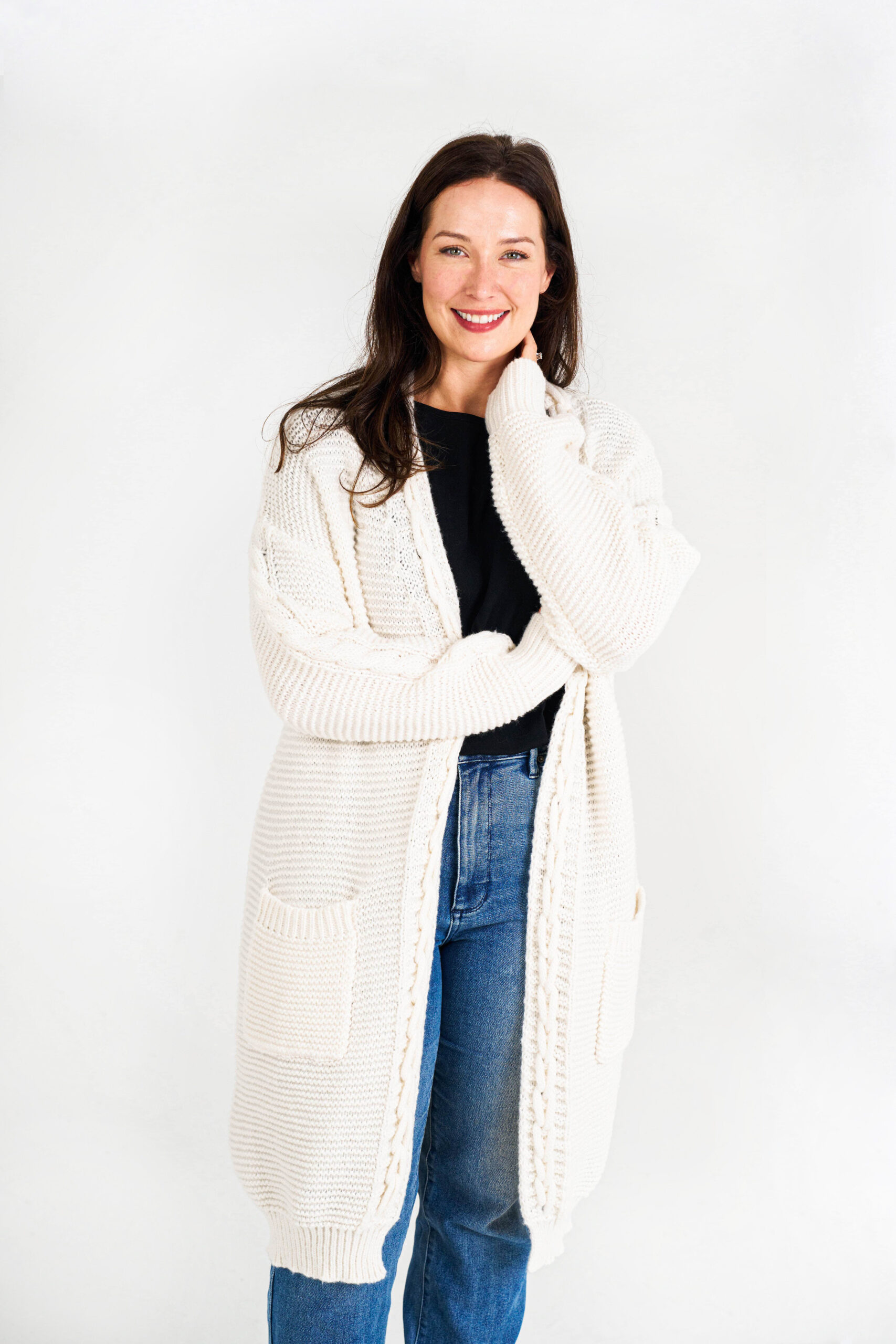 Boho women clothing wholesale Knitwear - melvin cardigan-ivory