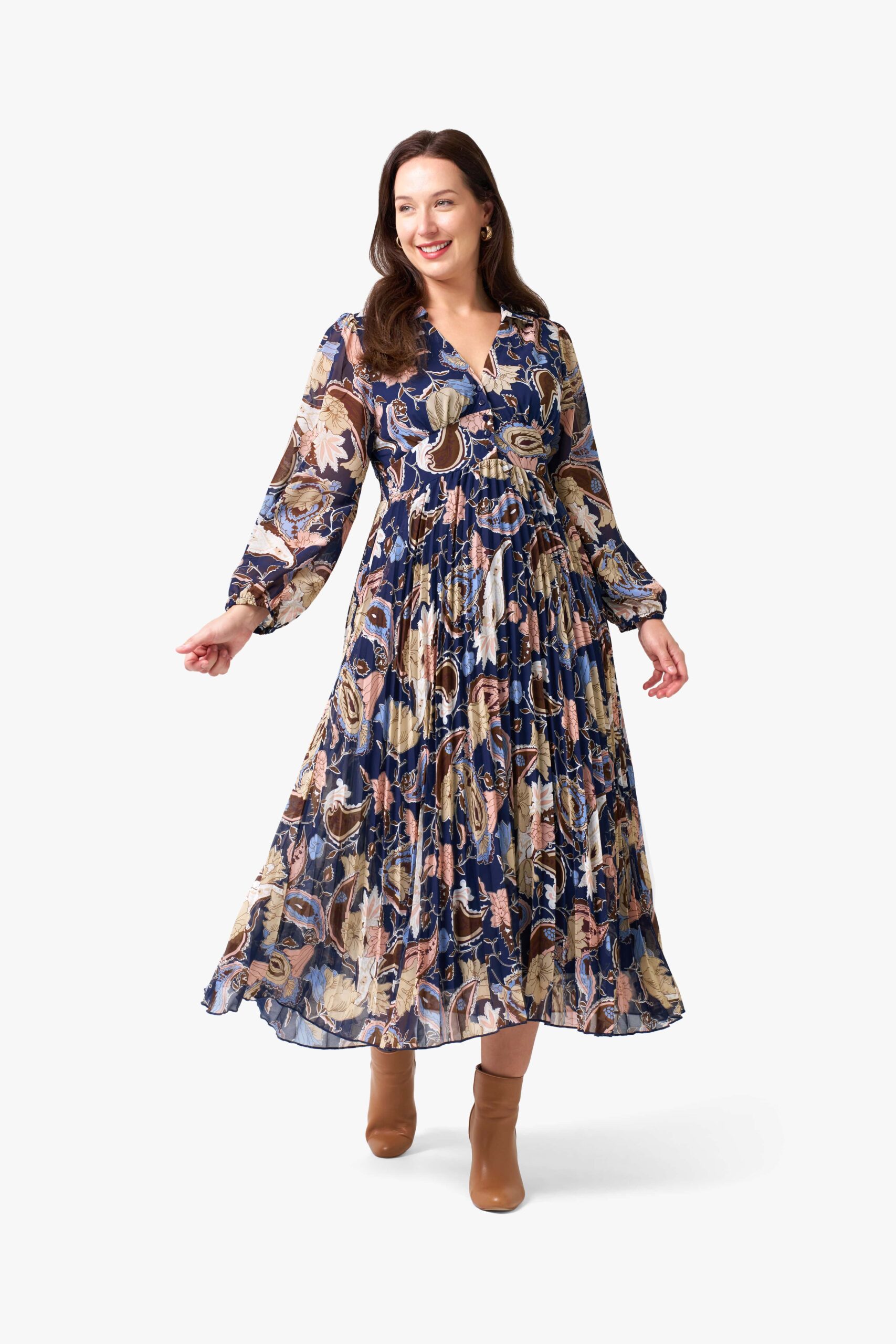 Agnes L S Knit Dress Clematis Blue