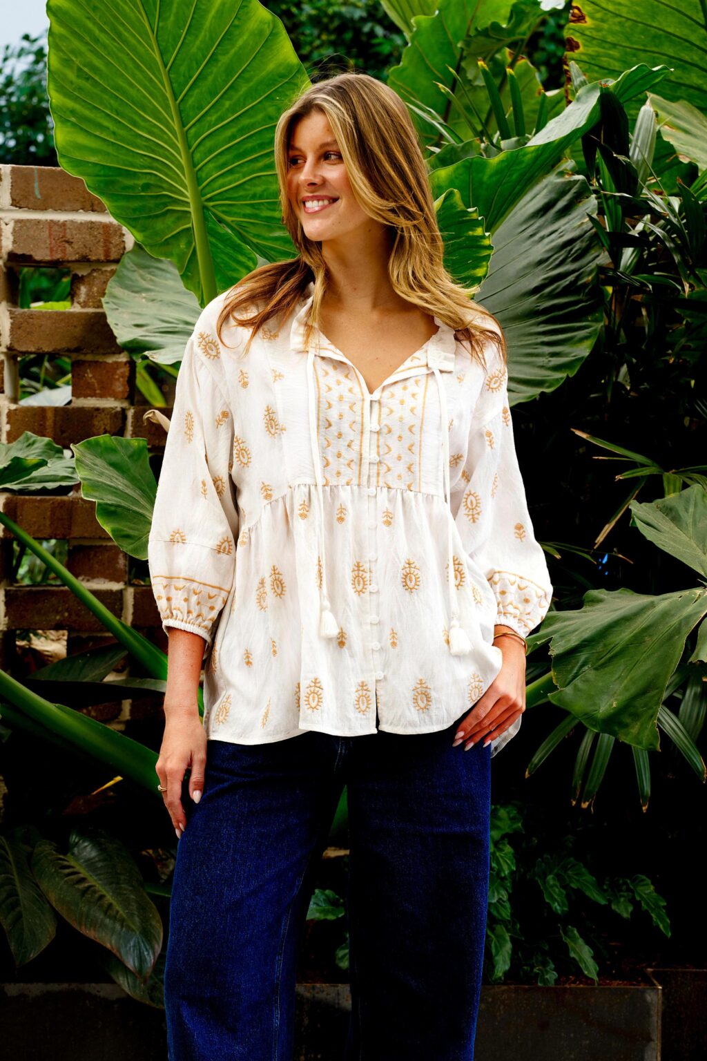 KAIDEN TOP-WHOLESALE WOMEN TOP-WHITE BEIGE – BOHO AUSTRALIA